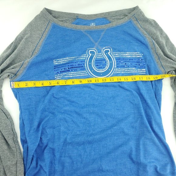 NFL Womens Blue Gray Indianapolis Lightweight Long Sleeve Activewear Top Size 1 - Picture 8 of 13